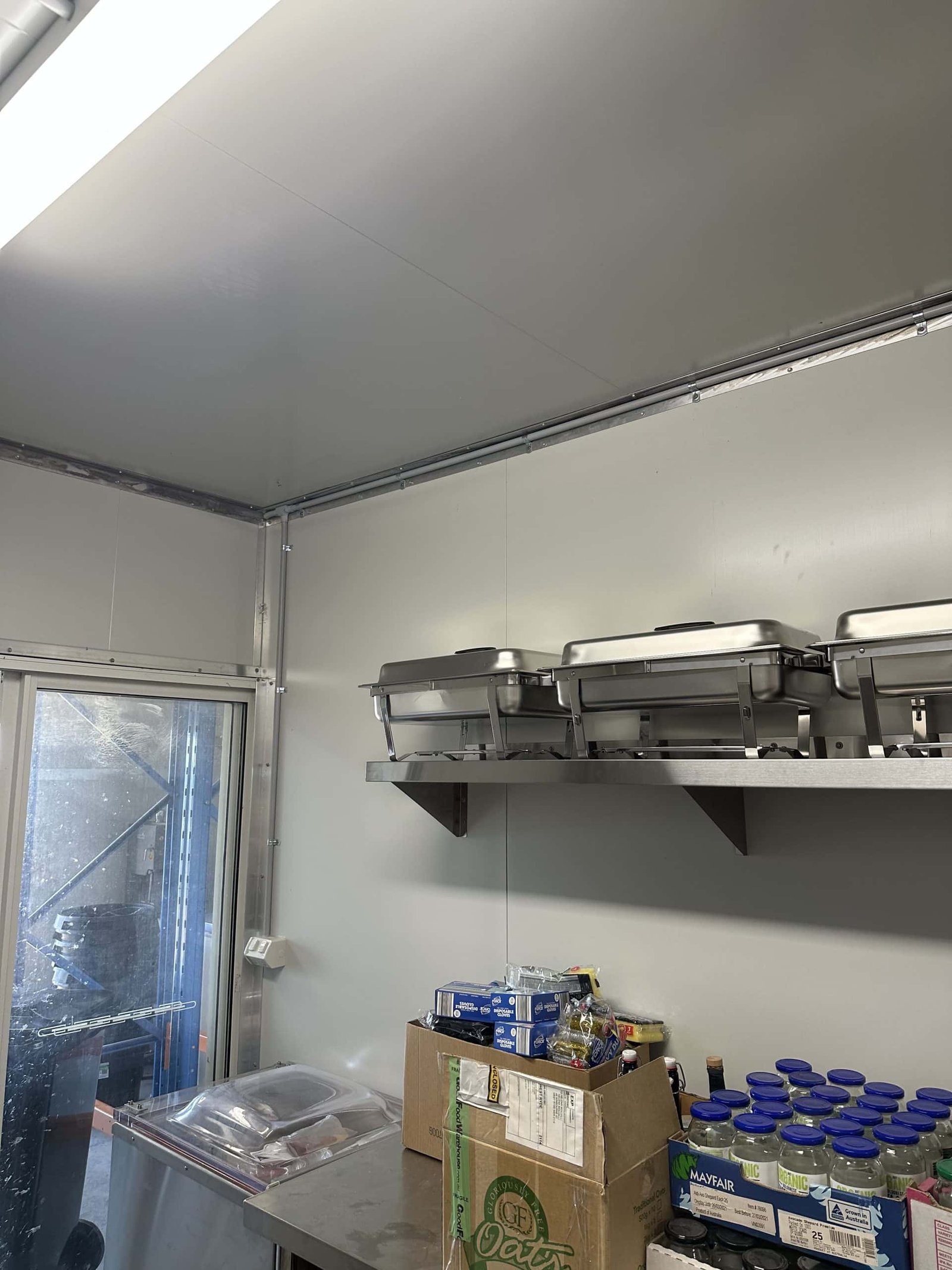 wiring installation on commercial kitchen